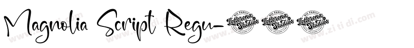 Magnolia Script Regu字体转换